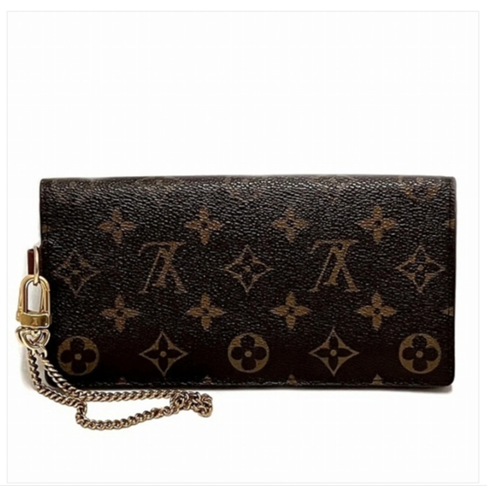 LOUIS VUITTON Monogram Portefeuille Accordion M58008 Chain Wallet - Picture 7 of 14